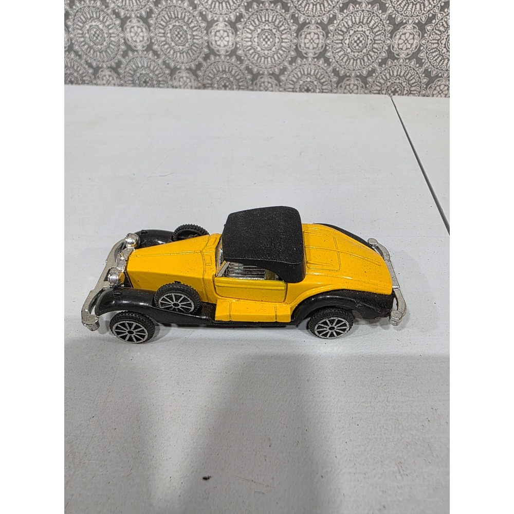 Vintage Yellow Black Toy Cars Replica Antique Vehicle Collectible Die Cast Metal - Picture 10 of 13